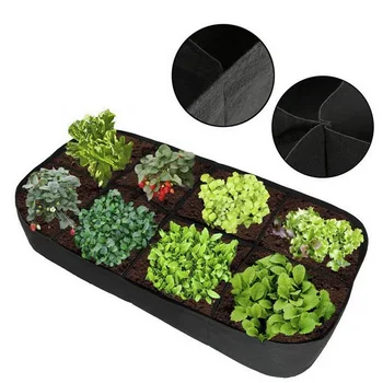 

Breathable Grow Bag Fabric Garden Plant Bed Vegetable Plante Seedling Gallon Tree Handle 4/8-Hole Container Planting Bag