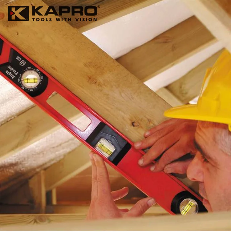 KAPRO High Precision 360 Degree Rotating Aluminum Alloy Triple Bubble Level Ruler 40cm Thicker Measurement Tools Spirit Level (1)