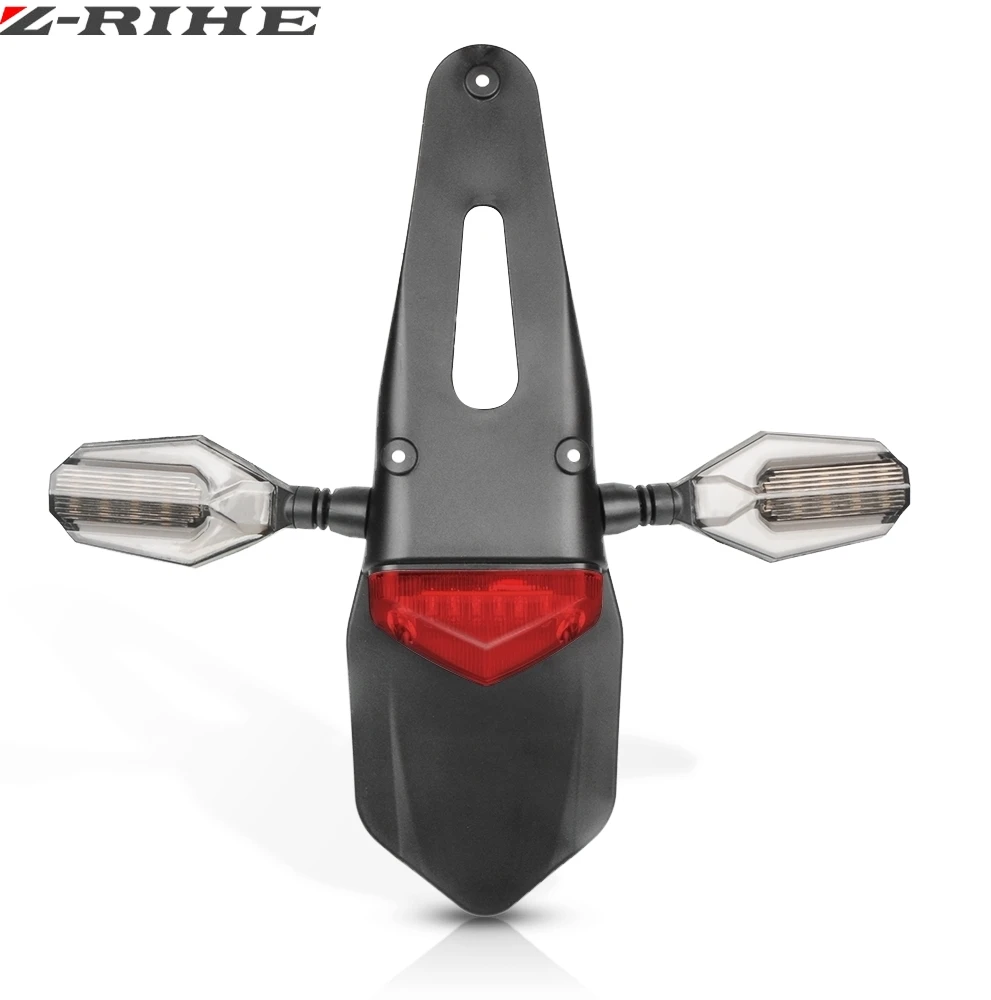 Мотоцикл мотокросса заднее крыло задний фонарь сигнала поворота яма Байк для YAMAHA WR 450F 250R 250X WR450F WR250R YZ TTR XT250X - Цвет: 058Black  021Black