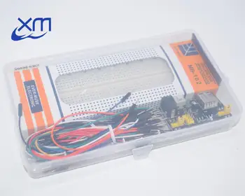 

5Set 3.3V/5V MB102 Breadboard power module+ MB-102 830 points Prototype Bread board for kit +65 jumper wires with box