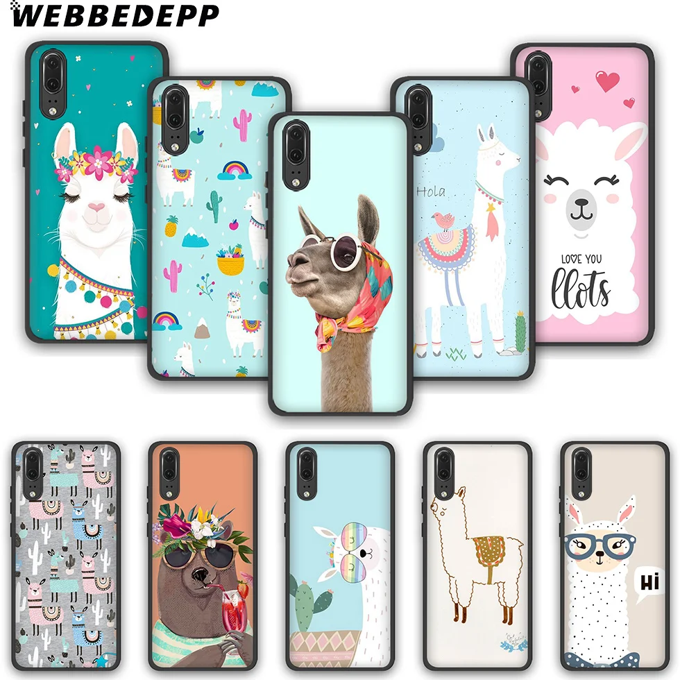 WEBBEDEPP милый мультяшный Альпака Модный мягкий чехол для телефона Huawei P10 P20 P30 Lite Pro Y6