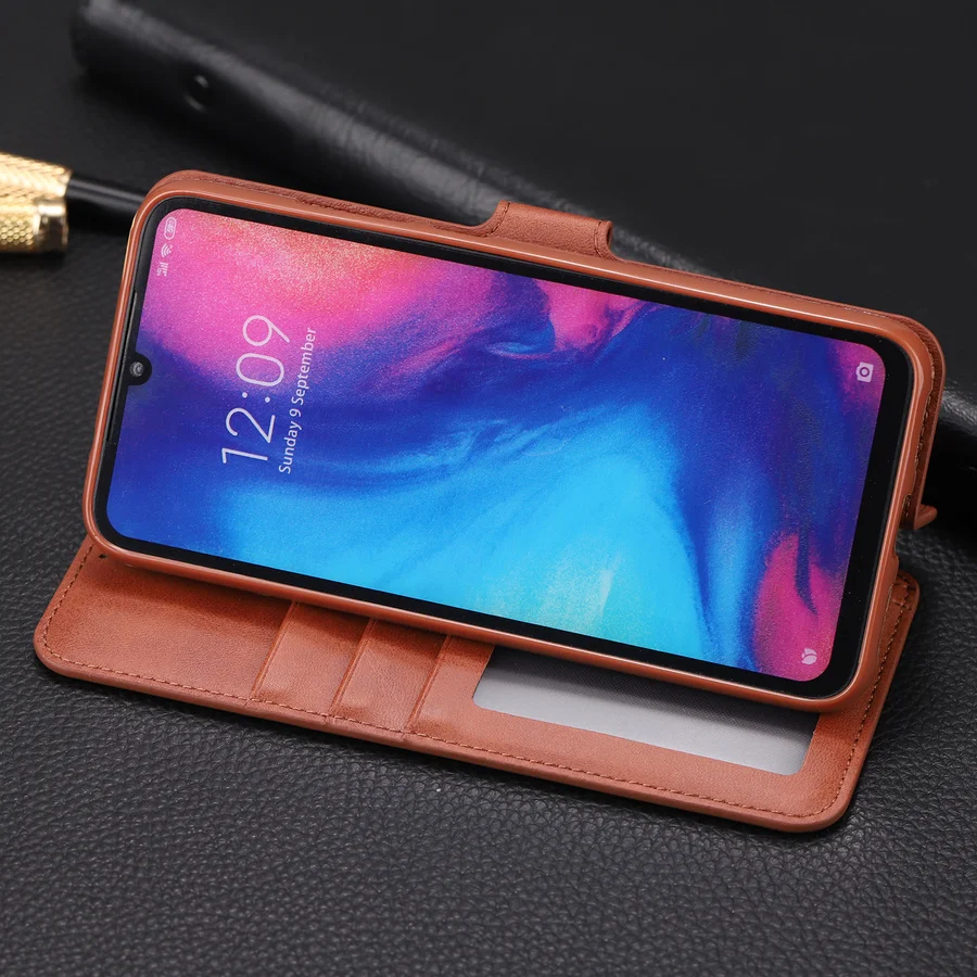 Кожаный флип чехол для Xiaomi Mi A2 Lite Redmi Note 8 7 6 5 Pro бумажник 6a визитница Global Coque 128