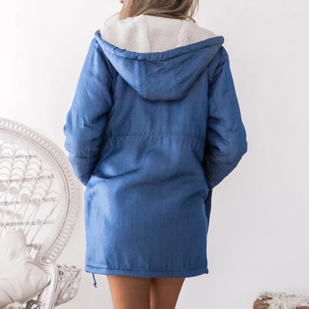 Женская ветрозащитная куртка с капюшоном, модная новинка, Женское зимнее пальто, женская длинная верхняя одежда, ветровка, однотонная флисовая толстовка, пальто