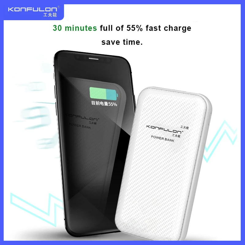 

Powerbank 20000Mah Portable 3 Output Ports Power Bank PD Quick Charger External Battery For Mobile Phone Q20