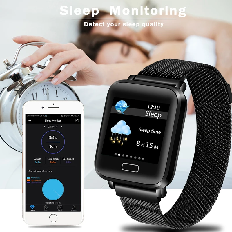 LIGE новинка Смарт часы для мужчин кровяное давление пульсометр умный Браслет