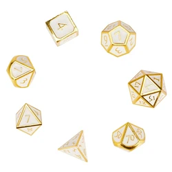 DND Juego de dados de Metal, juego de dados poliédricos de Metal, dados de Metal de dragón para juegos de mesa, juego de dados de rol