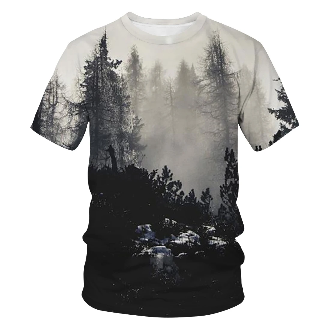 Nature / Landscape T shirt Summer Casual Natural Scenery Full Print 3D T-shirt Cool Man