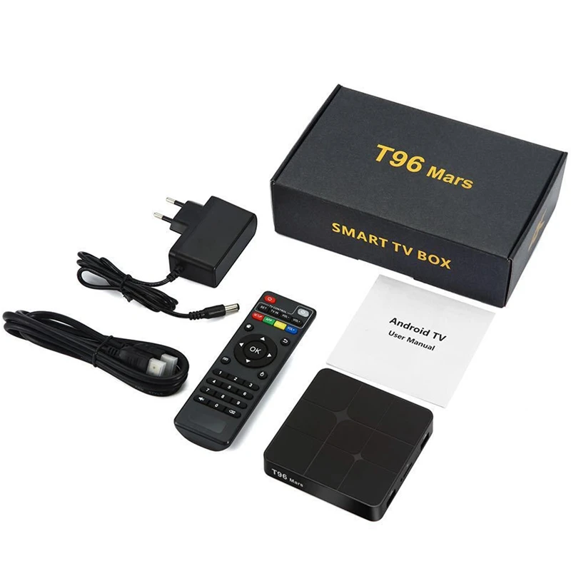 T96 Mars Android 7.1.2 ТВ-приставка Amlogic S905W 2G + 16G 2 4 GHz 4K HD H265 Bluetooth 1 WiFi медиаплеер
