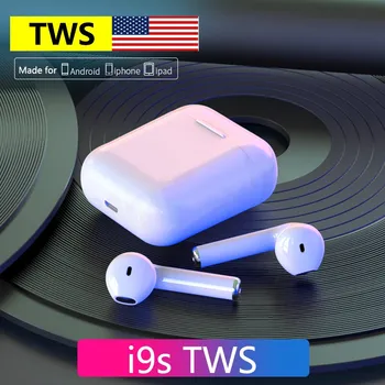 

Original i9s TWS Wireless Headphones Bluetooth Earphone Air Earbuds Sport Handsfree Headset With Charging Box For iPhone Android