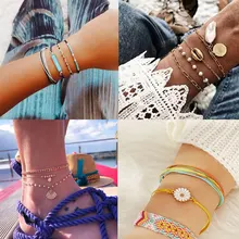 Модные Винтажные подвесные ножные браслеты ножной браслет йога пляж ноги браслет ножной браслет, сделанный своими руками розовое золото цвет ювелирные изделия Прямая