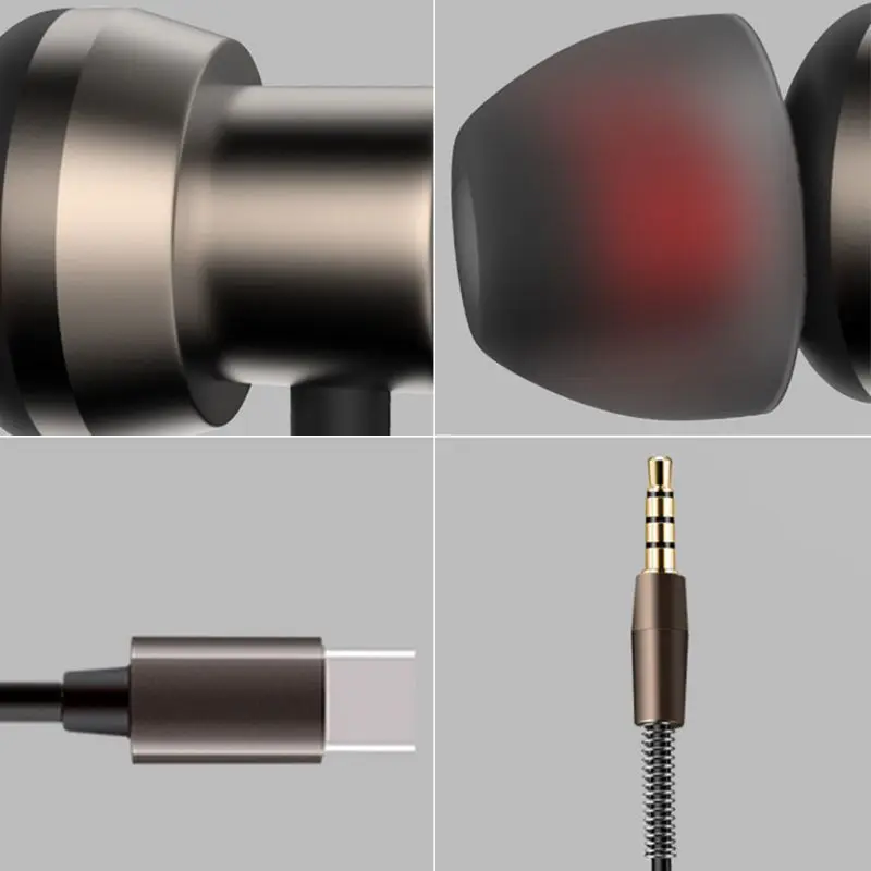 USB 3,1 type C наушники-вкладыши mi crophone регулятор громкости для Xiaomi mi 6 8 mi x 2 Note 3 huawei mate 20/10 P20