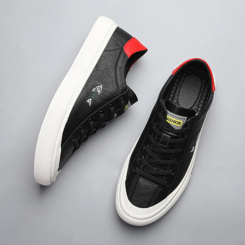 

Mens Shoes Casual Black White Men Shoes Luxury Brand Korea Trendy Flat Sneakers Comfortable Spring Full Outdoor Casual Footwear