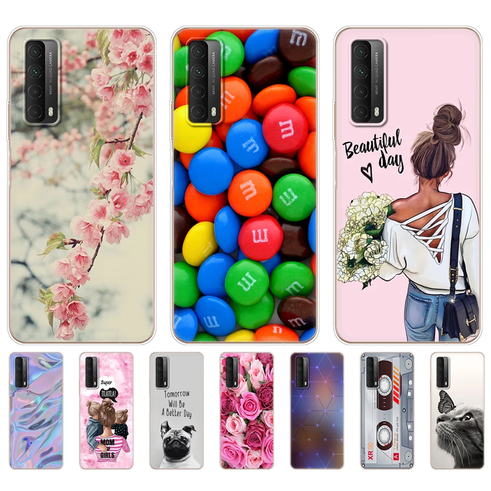 Чехлы для Huawei P smart 2021 мягкий силиконовый чехол 6 67 дюйма на заднюю панель телефона