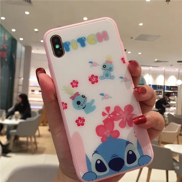 3D мягкий край закаленное стекло протектор экрана для iPhone 6 6S 7 8 Plus X XR XS Max glass+ TPU чехол для телефона стежка шаблон крышка