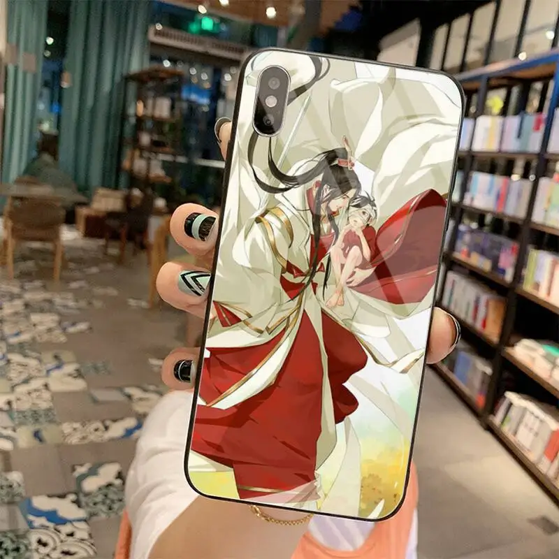 Thẩm Mỹ Phong Cách Trung Hoa Thiên Quan Ci Fu Mềm Bao Bọc Điện Thoại Kính Cường Lực Cho iPhone 11 Pro XR XS MAX 8X7 6S 6 Plus SE 2020 Ốp Lưng cute phone cases Cases For iPhone