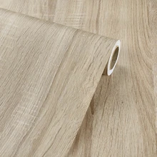 Wood Grain PVC Stickers for Wardrobe Table Furniture Waterproof Self Adhesive Wallpaper Home Decor Wall Papers
