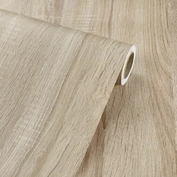 Wood Grain PVC Stickers for Wardrobe Table Furniture Waterproof Self Adhesive Wallpaper Home Decor Wall Papers