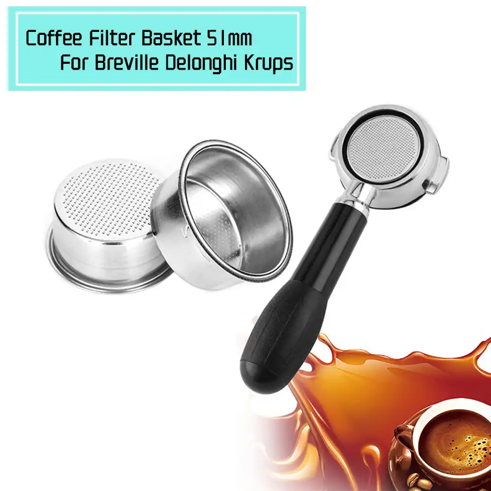 Espresso Machine Portafilter For DeLonghi EC680 EC685 Stainless Steel