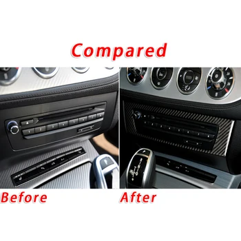 

Carbon Fiber Black CD Panel Cover Decor For BMW Z4 E89 2009-2015 Parts Car Auto