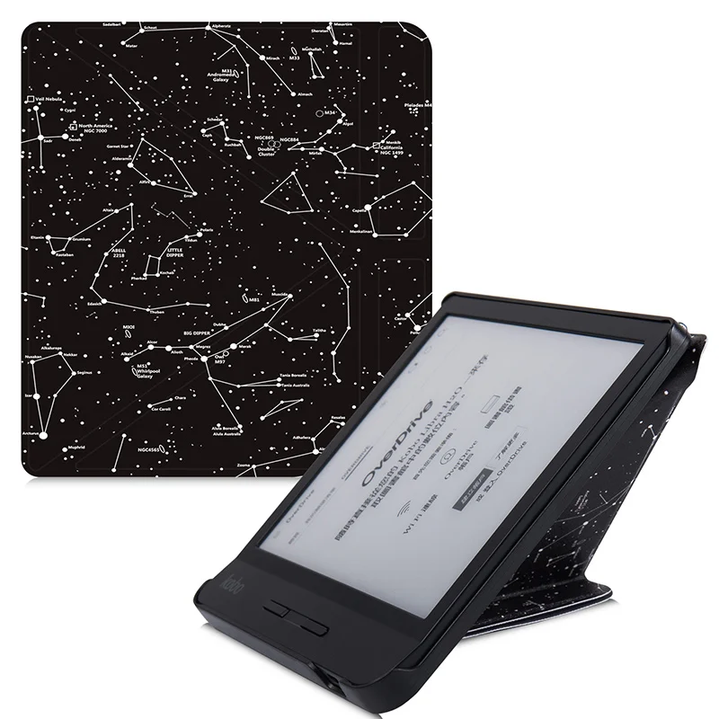 Constellation BOZHUORUI чехол для всех- Kobo весы H2O 7 дюймов с электронными книгами, премиум-класса из искусственной кожи многоугловой Стенд чехол с Авто Режим сна/Пробуждение - Цвет: Constellation