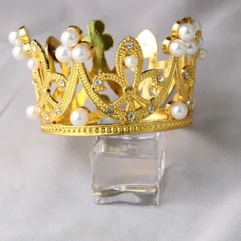

Mini Tiara Charming Crown Cake Topper Golden Silver Color Alloy Crowns Princess Bithday Cake Decorations Party Supplies Gifts