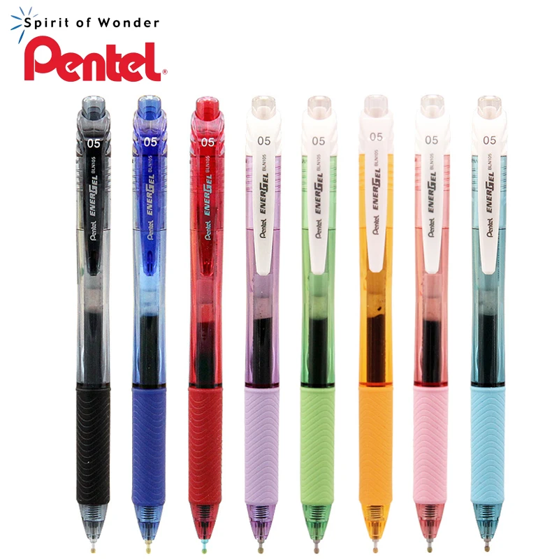 3 шт. Pentel BLN-105 Быстросохнущий гель ручка студента Цвет пуш-ап черный Ручка экзамен
