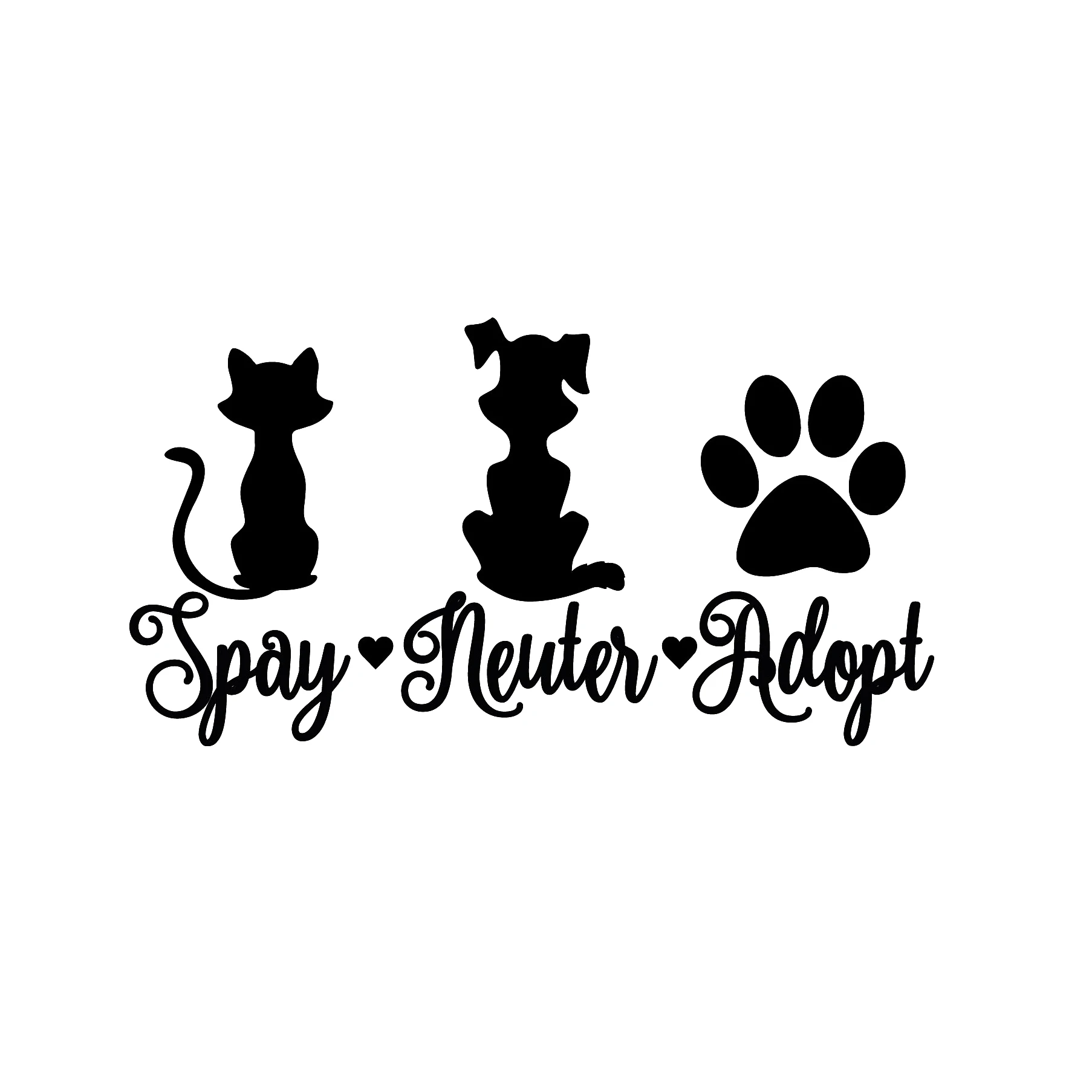 Neuter Adopt Decal Window Bumper Sticker Car Dog Cat Pet Rescue Paw Love Vinyl Wrap | Автомобили и мотоциклы
