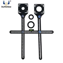 JUSTINLAU плитка локатор дыр многофункциональный регулируемый инструмент кладка стекло фиксированный удар углоизмерительный линейка плитка шаблон