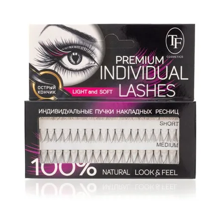 TF Пучки ресниц Premium Individual №М200 черные | Красота и здоровье