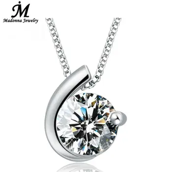 

2020 Fashion Silver Plated Crystal Women's Necklace Pendant Moon Design Brand Girl Exquisite Jewelry China Wholesale