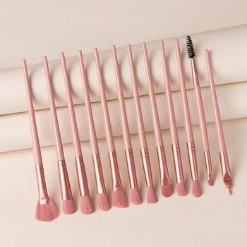 

Brand Hot Sale 12PCS Make Up Brush Set Eyeshadow Eyeliner Lip Cosmetic Foundation Blusher Tool Women Makeup Brushes