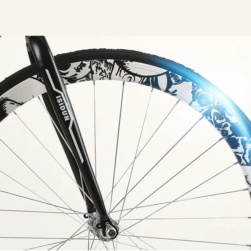 Bicycle Road Bike New Fixed Gear Muscle Frame Bending Adult Man and Women Racing Solid Tire Single Speed