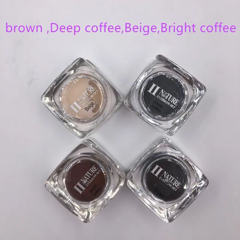 

4 Colors PCD Square Bottles Tattoo Ink Pigment Professional Permanent Makeup Ink Supply Set For Eyebrow Lip Make up Tattoo Kit
