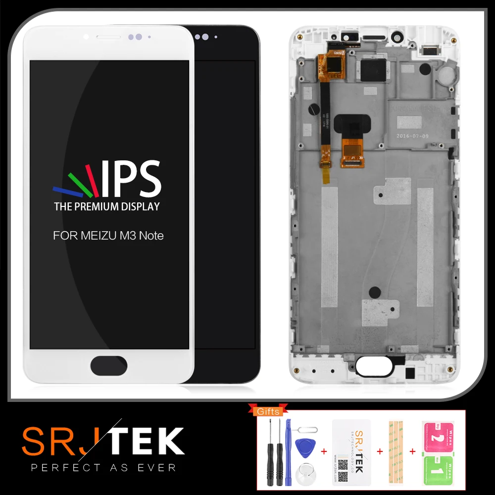 SRJTEK 5 для MEIZU M3 Note стеклянный ЖК дисплей сенсорный экран матрица дигитайзер датчик