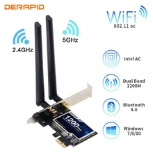 Беспроводной адаптер PCI e 1200 мбит/с 802.11ac Bluetooth 4 0 wi fi Wlan карта 2 ггц/5