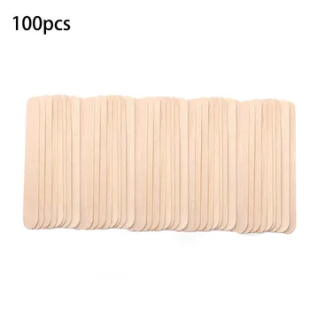 

100pcs/lot Wooden Waxing Wax Stick Depressor Hair Removal Spatulas Spatula Tongue Hair Removal Sticks Kit Skin Beauty Tool