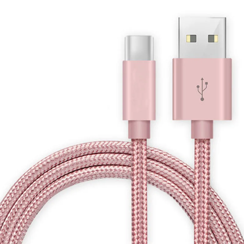 500 шт 2 м/6 футов высокоскоростной металлический USB плетеный кабель для быстрой