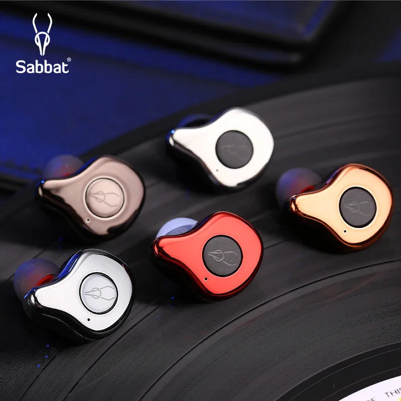 Sabbat E12 настоящие Беспроводные Bluetooth 5,0 наушники HIFI монитор шум в ухо Спортивная гарнитура Беспроводная зарядка O5 X1 E