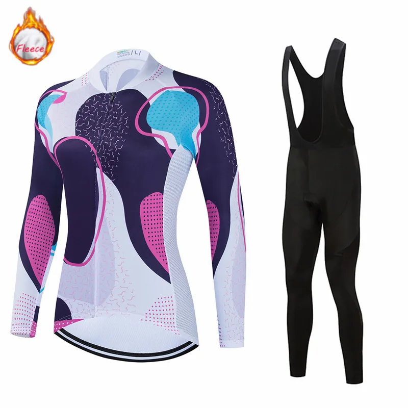 Новинка 2021 женские комплекты из Джерси с длинным рукавом для велоспорта Зимняя
