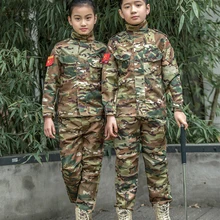 Тактический костюм для мальчиков и девочек, детская Униформа Военная тренировочная военная форма, куртка, рубашка и штаны, комплекты