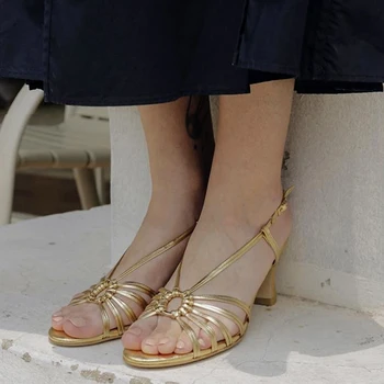 

High Heels Sandals Women Gladiator Peep Toe Ladies Summer Shoes Strange Style Buckle Strap Beach Shoes High Heels Sandals Women