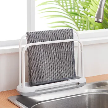 

Detachable U Shape Dishcloth Rack Desktop Organizer Draining Rag Kitchen Storage Soap Household Countertop Hanger Sponge Drying