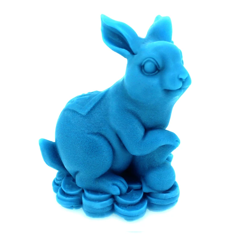 Кролик силиконовая форма для мыла DIY 3D Смола соль резная форма|silicone resin|clay moldmolde diy |