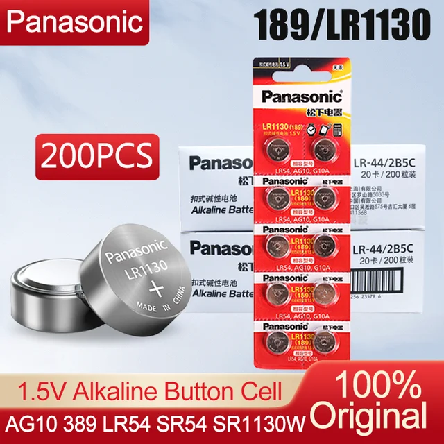 PANASONIC Pile Bouton Cell Power LR54 (LR1130) Alcaline manganese 1,5V 65  mAh