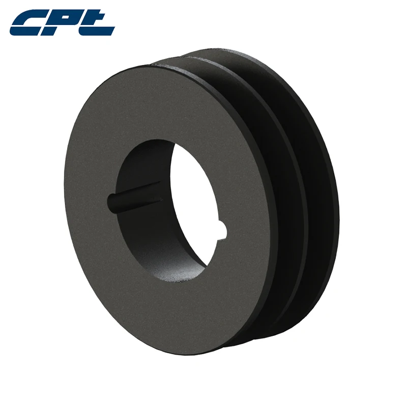 CPT SPB pulley wheels for electric motors, 2 grooves, 125mm outside