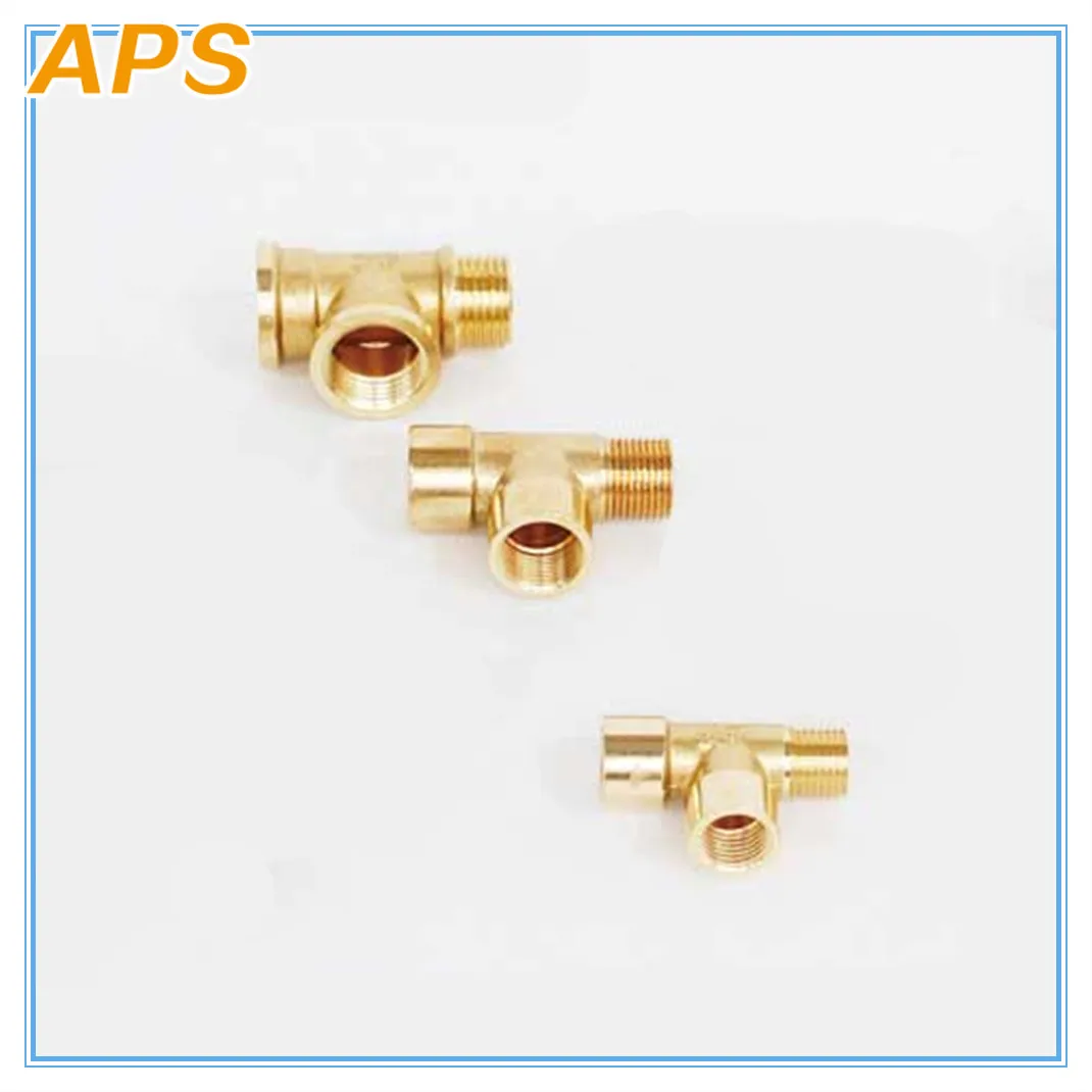 

3 Ways Tee Type Male Female Thread Brass Pipe Fitting 1/8" 1/4" 3/8" 1/2" Copper Coupler Adapter Connector Fittings Water Gas