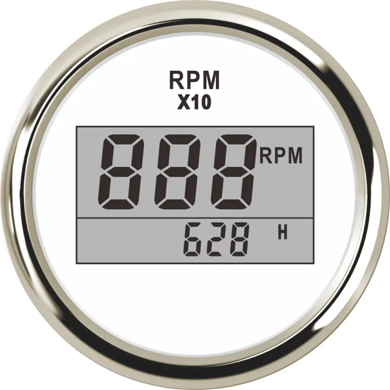 Auto Truck Boat Digital Tachometer engine tachometer 2"(52mm) 0-9990 RPM With Hourmeter For Boat Car Truck Motorcycle 9-32V