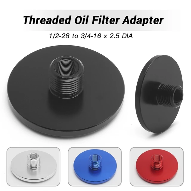 1 Pc 1/2 28 to 3/4 16 x 2.5 DIA   Threaded Oil Filter Adapter Car Fuel Filter Connector Vehicle Car Accessories 4 Colors