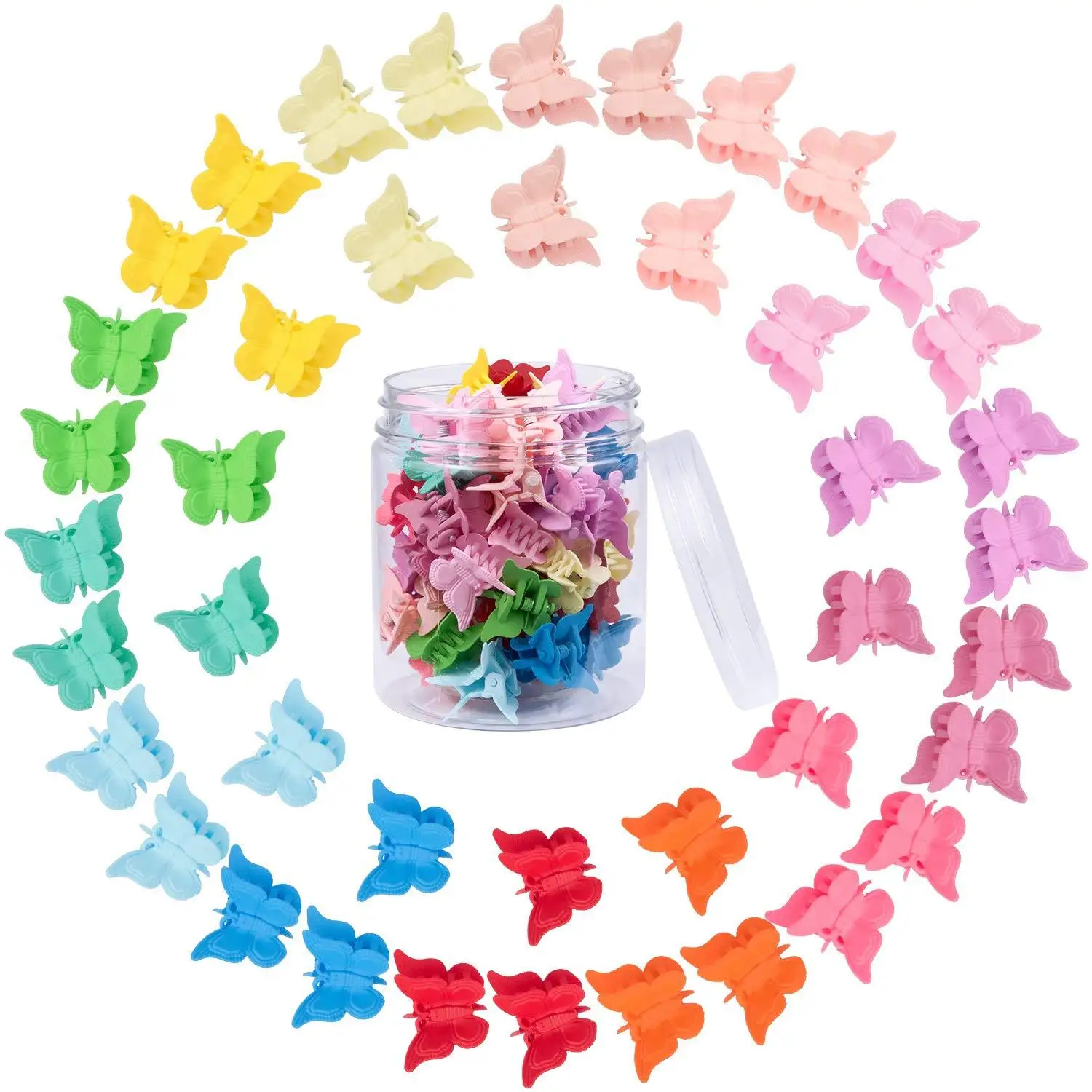 

50 шт./коробка, маленькие шпильки в форме бабочки, милые однотонные заколки для волос, заколки для волос принцессы, разноцветные заколки для волос для девочек, головные уборы, 14 цветов