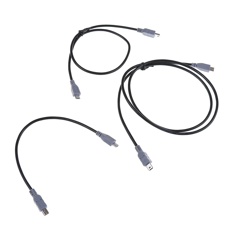 Micro usb мужчина к mini usb Мужской адаптер конвертер кабель для передачи данных линия 25 см/50 см/100 см 1 шт